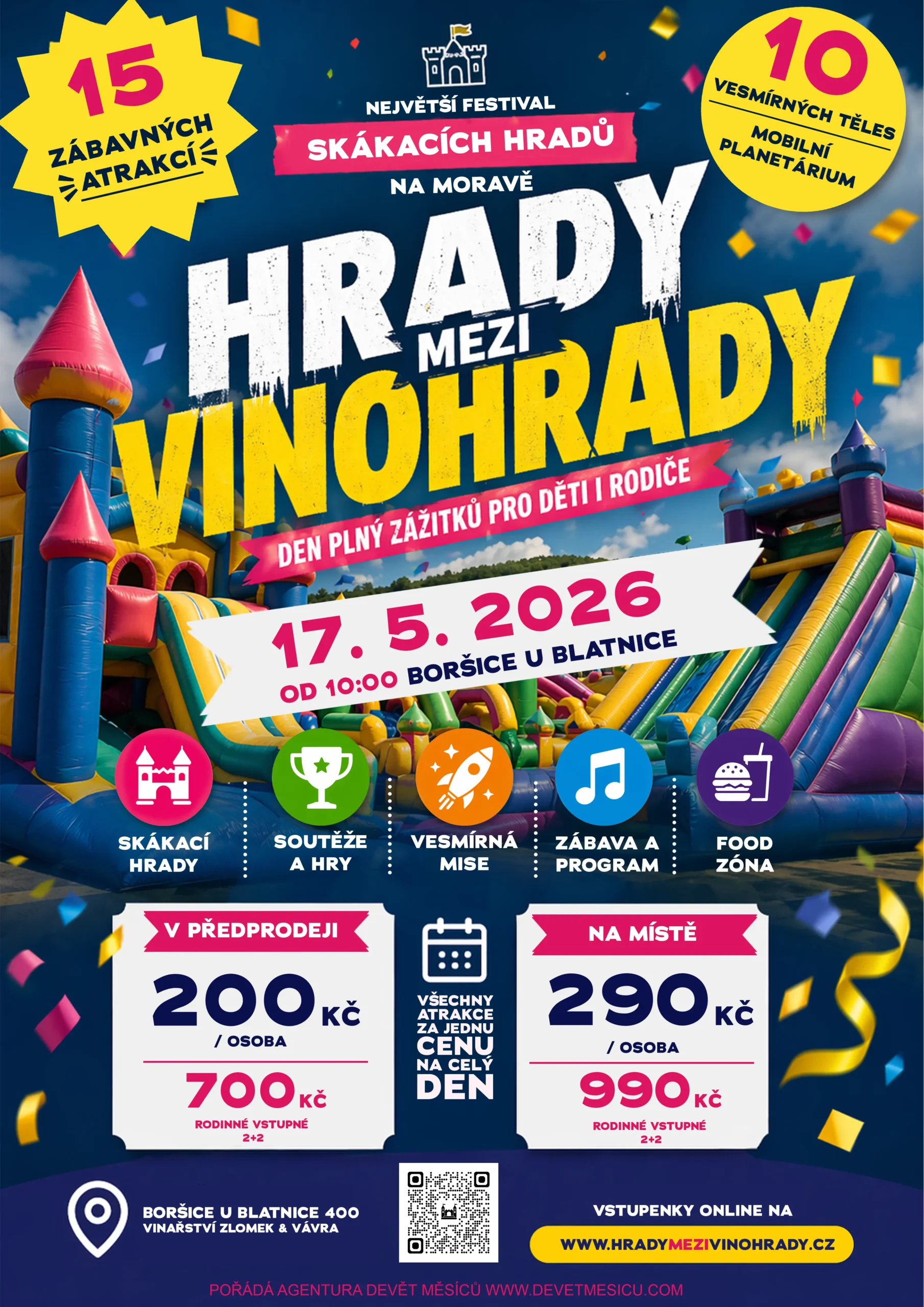 Plakát Hrady mezi vinohrady — Zlomek & Vávra 2026